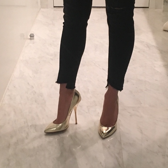 giuseppe zanotti metallic heels
